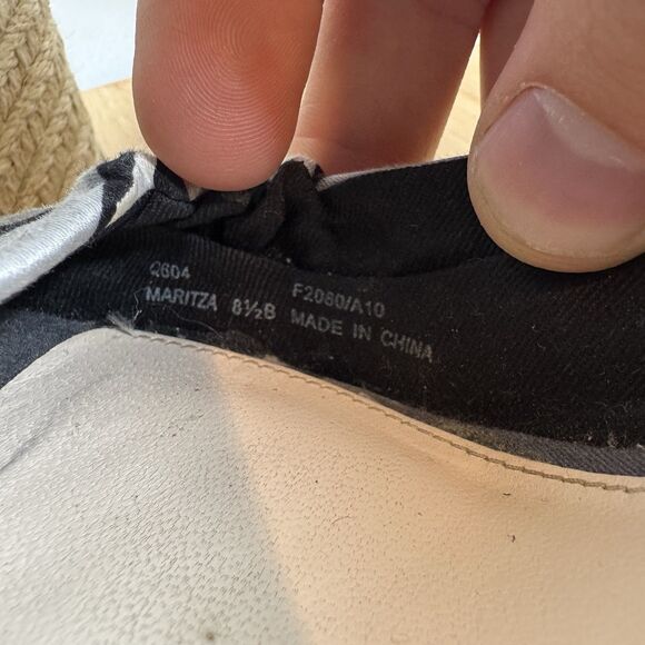 Coach Womens Monogram Canvas  Slingback Wedges Grey Size 8.5 Peep Toe‎ Maritza - Picture 9 of 9